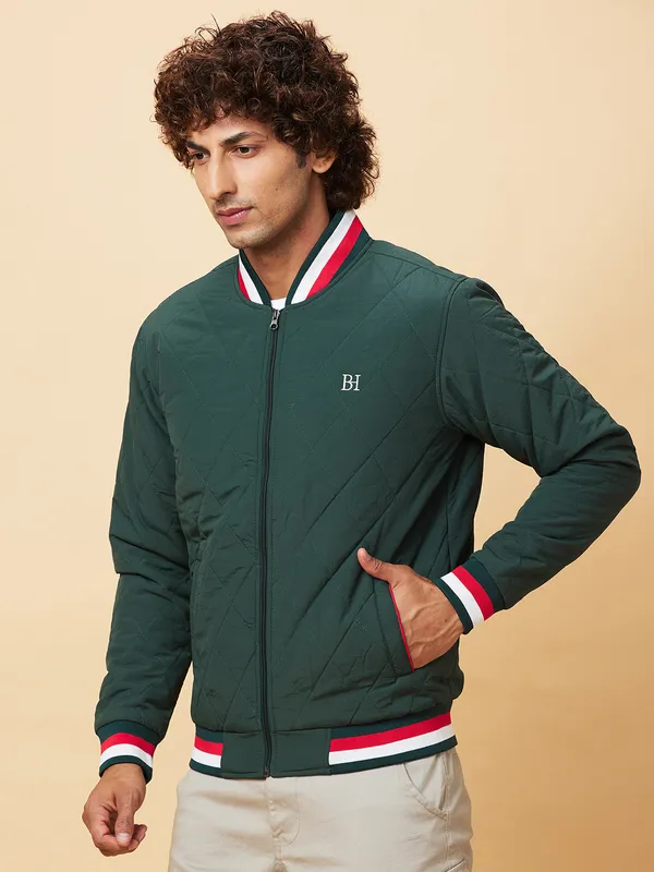 Being Human Mens-Top Jackets Bottle Green