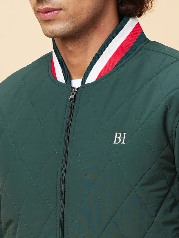 Being Human Mens-Top Jackets Bottle Green