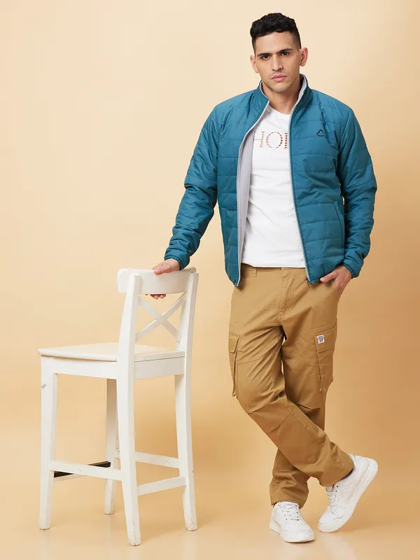 Being Human Clothing Mens-Top Jackets Turquish Green