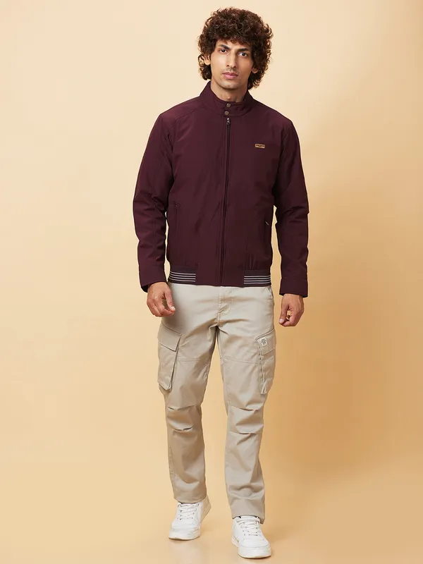 Being Human Clothing Mens-Top Jackets Wine