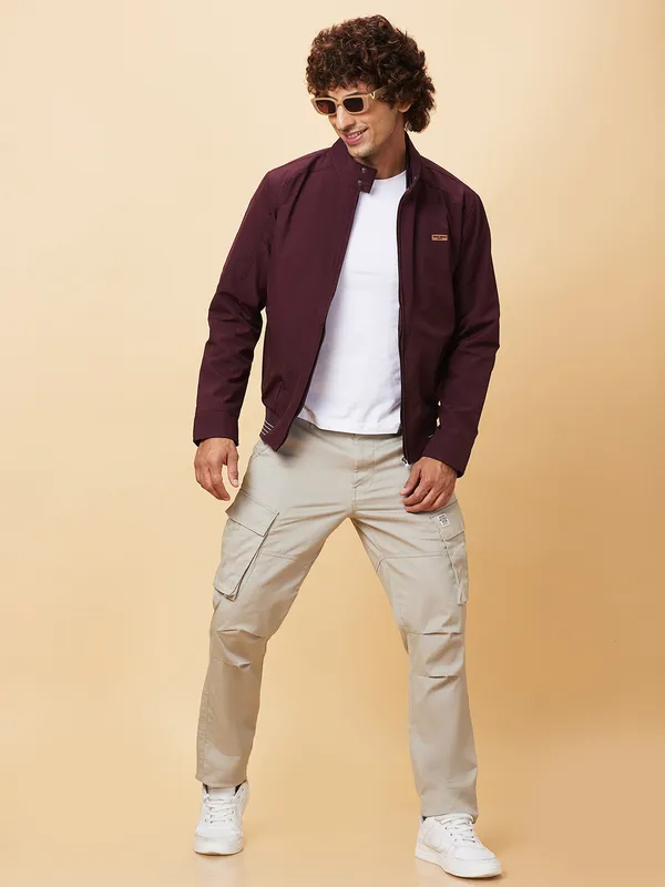 Being Human Clothing Mens-Top Jackets Wine