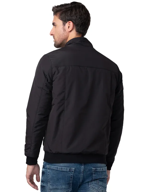 Being Human Clothing Men Regular Fit Collared Jackets-Black