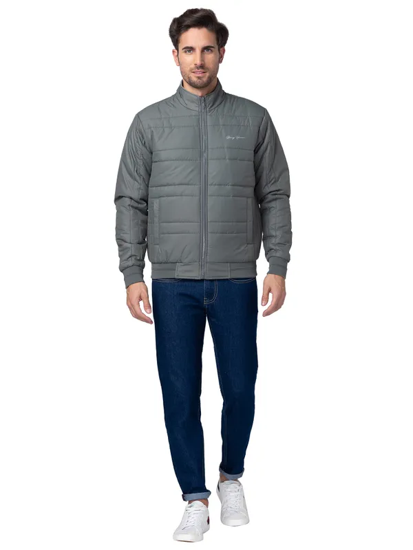 Being Human Regular Fit Men Collared Jackets-Grey