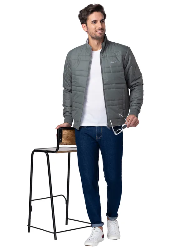 Being Human Regular Fit Men Collared Jackets-Grey