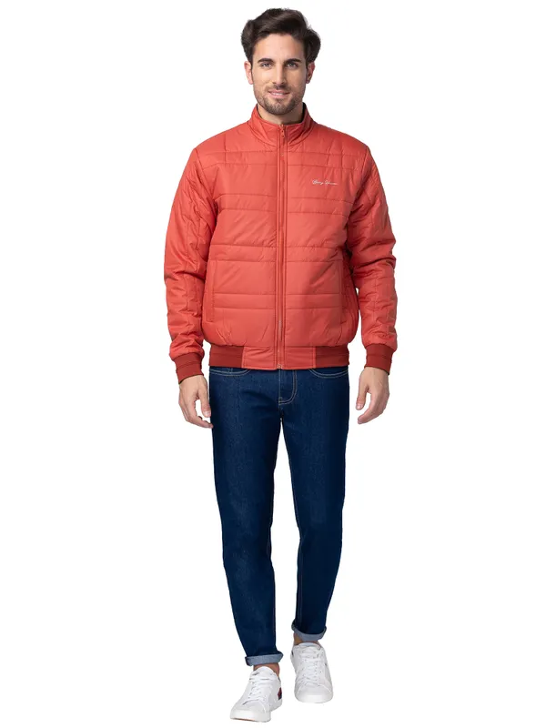 Being Human Regular Fit Men Collared Jackets-Rust