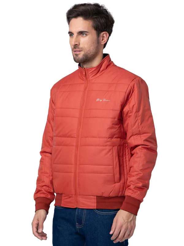 Being Human Regular Fit Men Collared Jackets-Rust