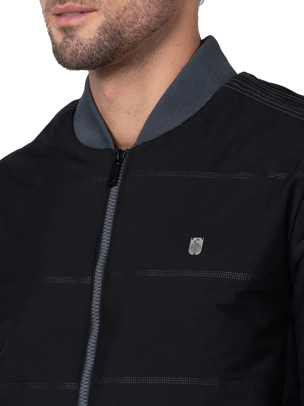 Being Human Regular Fit Men Collared Jackets-Black