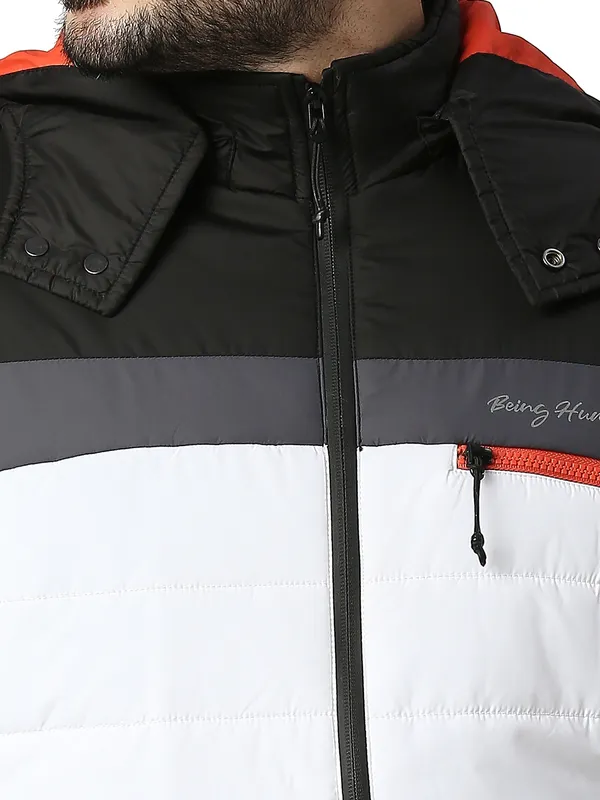 Being Human Clothing Men Regular Fit Collared Jackets-White