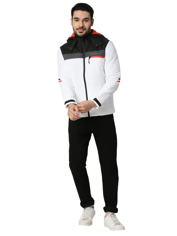 Being Human Clothing Men Regular Fit Collared Jackets-White
