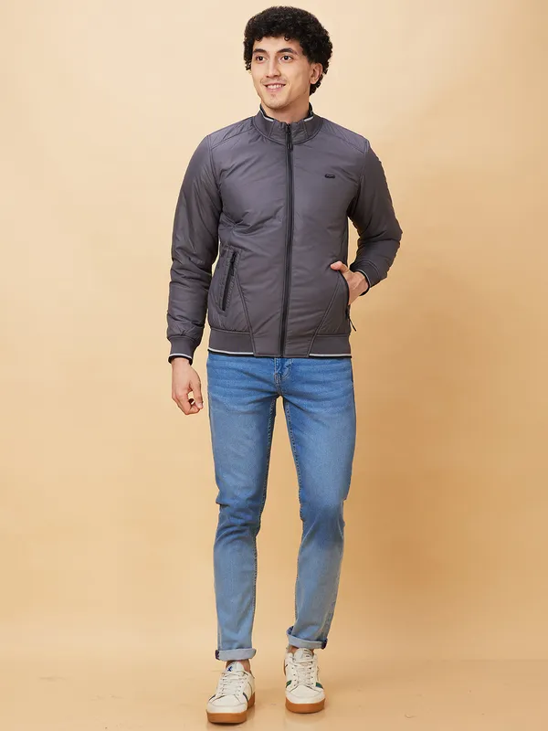 Being Human Men  Jackets-Dk Grey