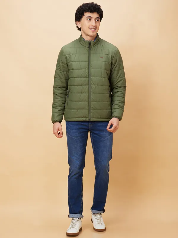 Being Human Men  Jackets-Olive And Air Force