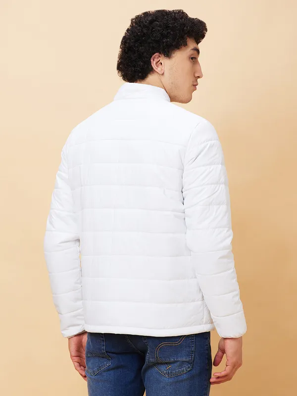 Being Human Men  Jackets-White And Forest Green