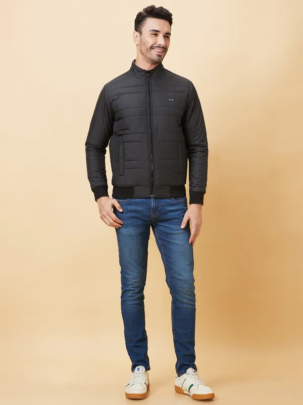 Being Human Clothing Men  Jackets-Black And Silver