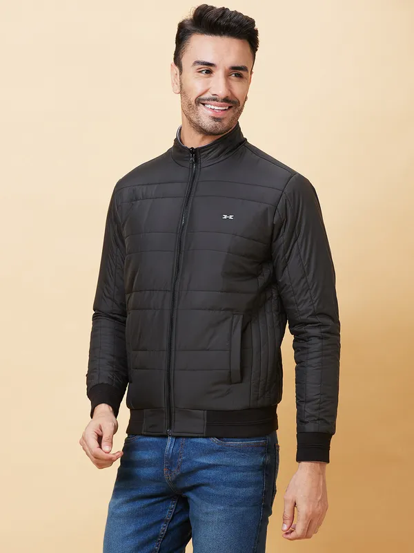 Being Human Clothing Men  Jackets-Black And Silver