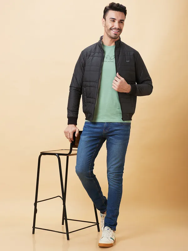 Being Human Clothing Men  Jackets-Black And Silver
