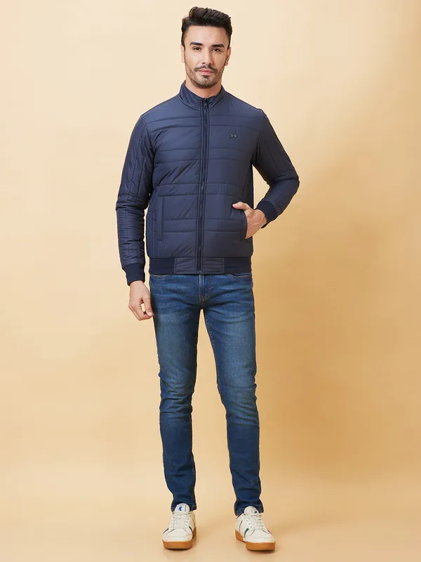 Being Human Clothing Men  Jackets-Navy And Khaki