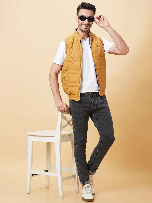 Being Human Clothing Men  Jackets-Mustard And Navy
