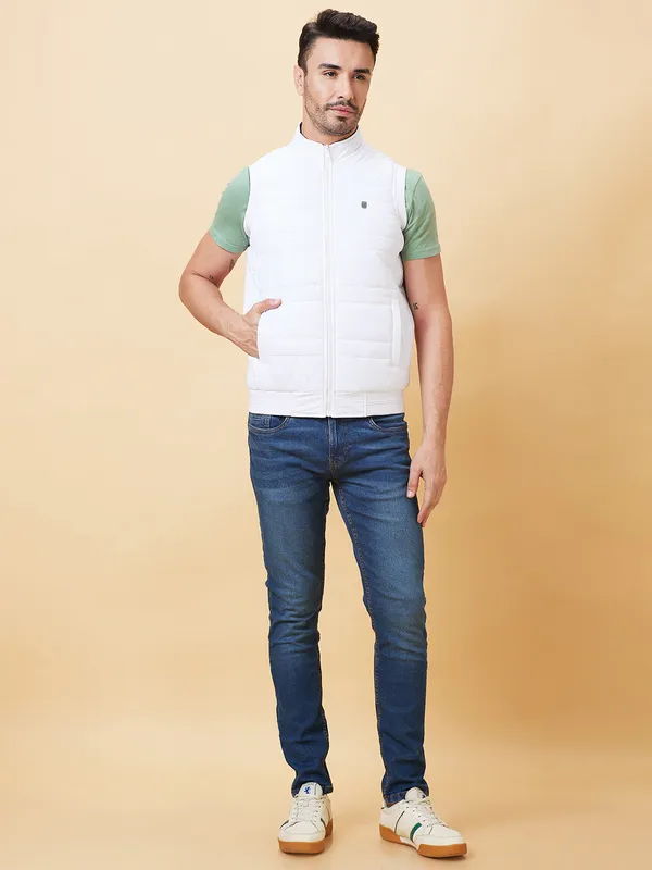 Being Human Clothing Men  Jackets-White And Navy