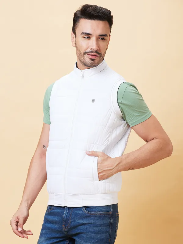 Being Human Clothing Men  Jackets-White And Navy