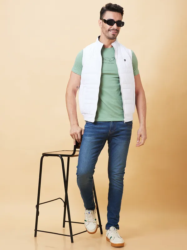 Being Human Clothing Men  Jackets-White And Navy
