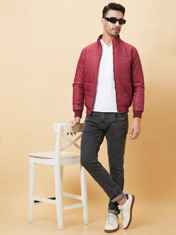 Being Human Men  Jackets-Burgundy