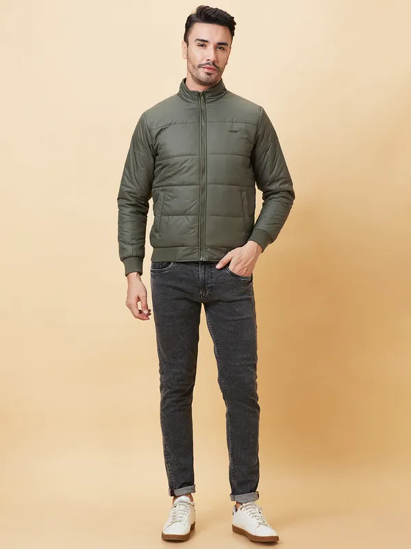 Being Human Men  Jackets-Olive