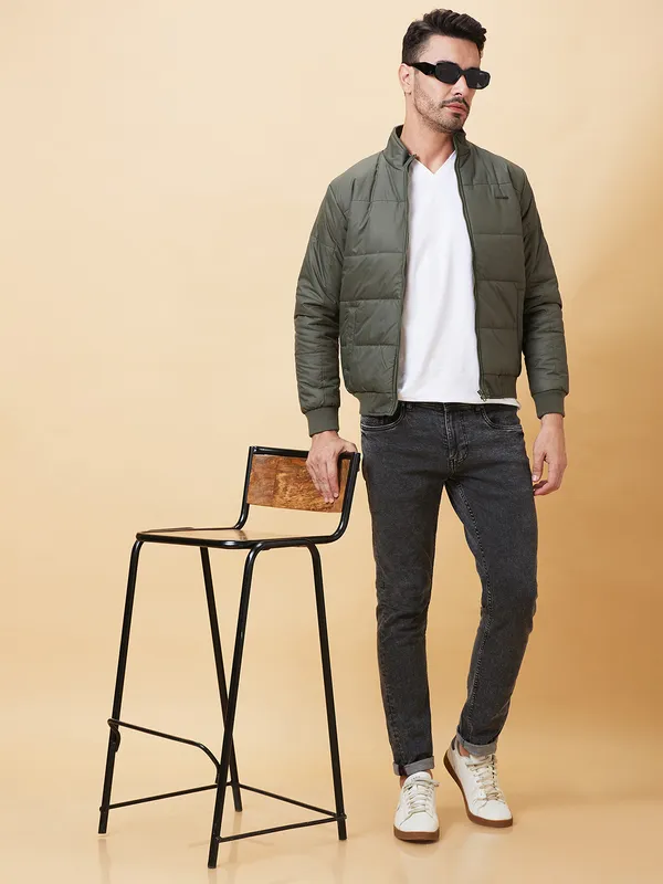 Being Human Men  Jackets-Olive