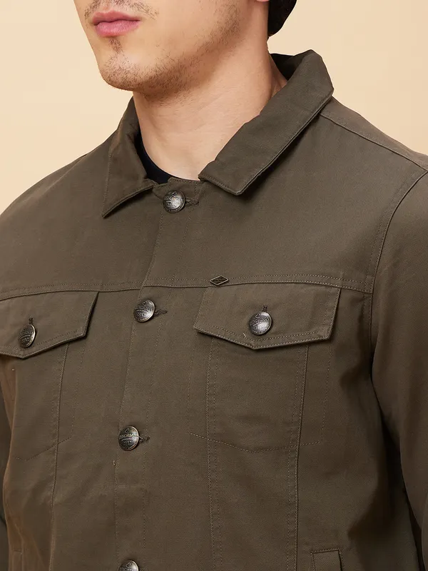 Being Human Men  Jackets-Olive