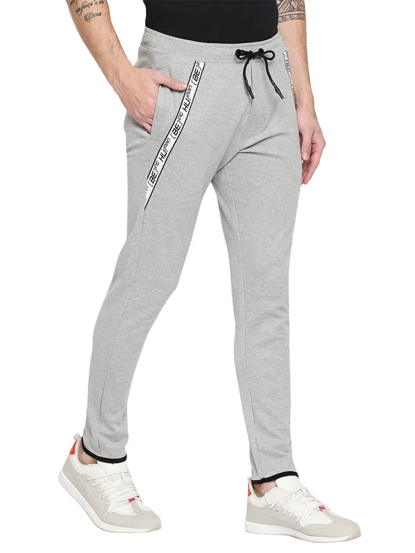 Being Human Men Regular Fit Track-Grey Melange