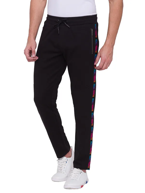 Being Human Men Regular Fit Track-Black