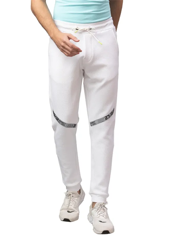 Being Human Clothing Men Regular Fit Track-White