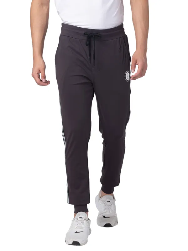 Being Human Men Regular Fit Track-Dark Grey