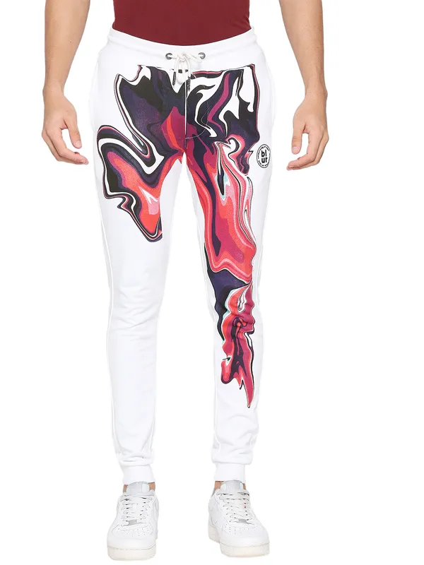 Being Human Men Regular Fit Track-White