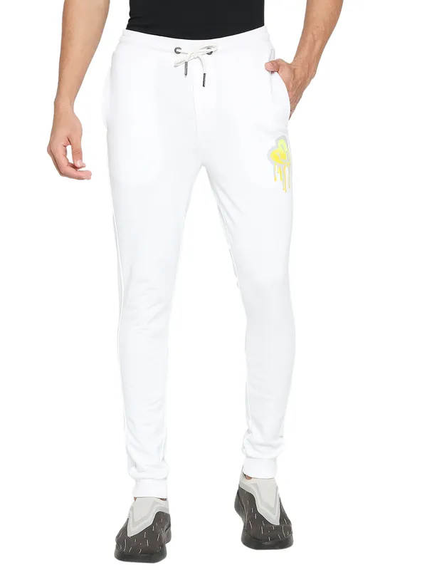 Being Human Men Regular Fit Track-White