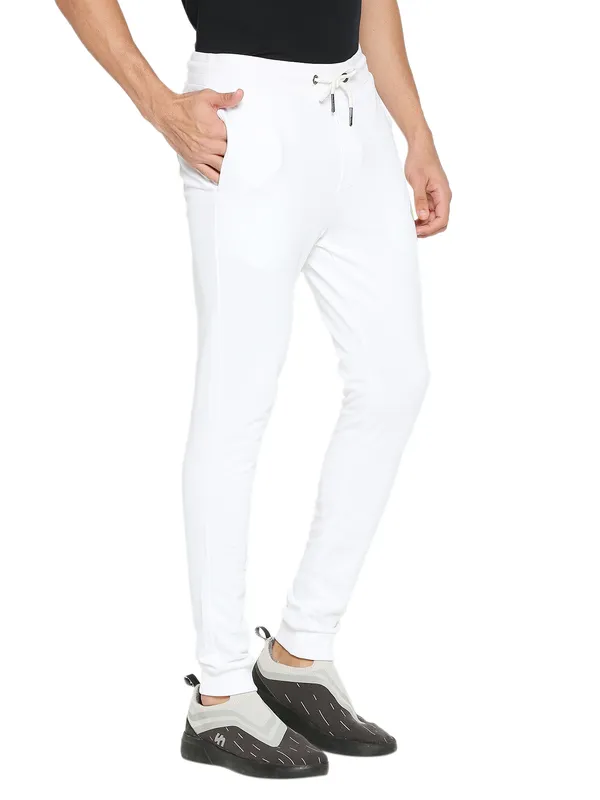 Being Human Men Regular Fit Track-White