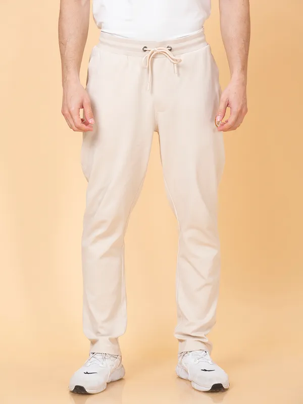 Being Human Clothing Men Regular Fit Track Pant-Chalk