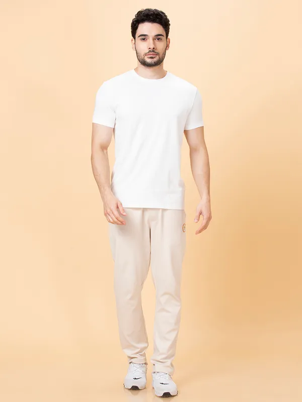 Being Human Clothing Men Regular Fit Track Pant-Chalk