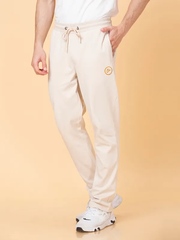 Being Human Clothing Men Regular Fit Track Pant-Chalk