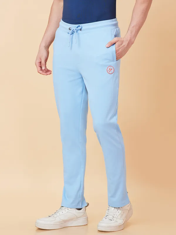 Being Human Clothing Men Regular Fit Track Pant-Light Blue