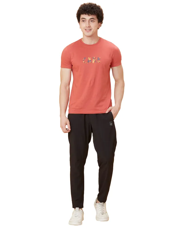 Being Human Clothing Men Regular Fit Track Pant-Black Beauty
