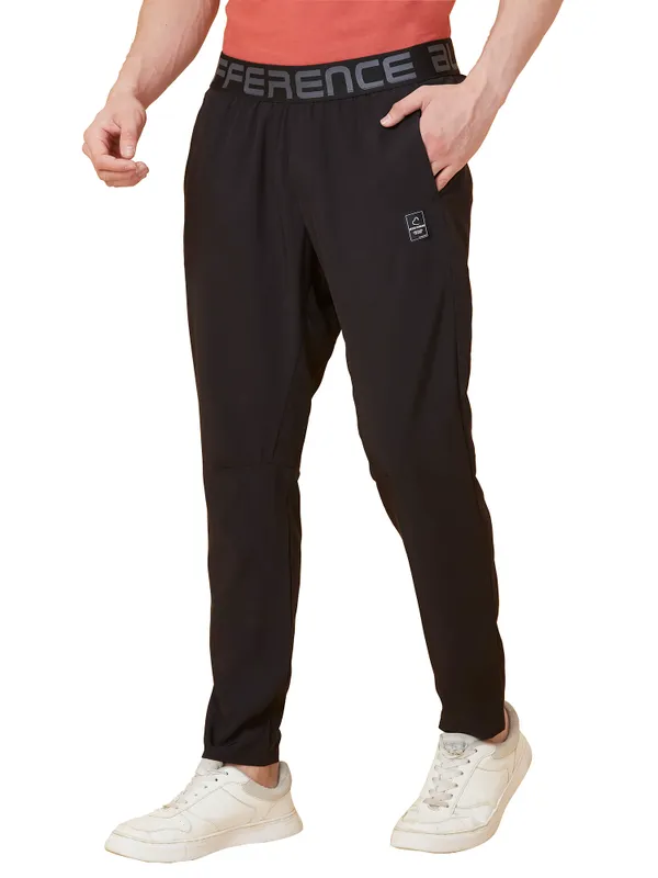 Being Human Clothing Men Regular Fit Track Pant-Black Beauty