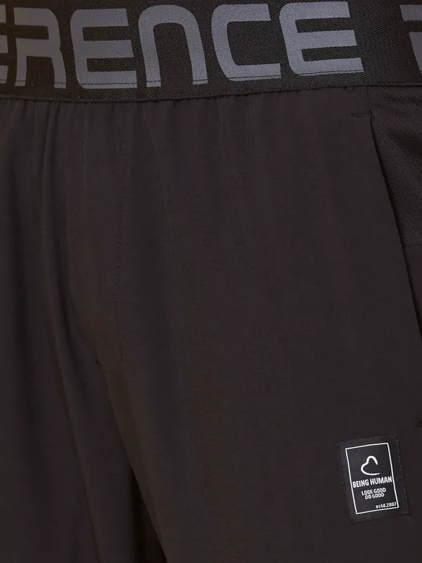 Being Human Clothing Men Regular Fit Track Pant-Black Beauty