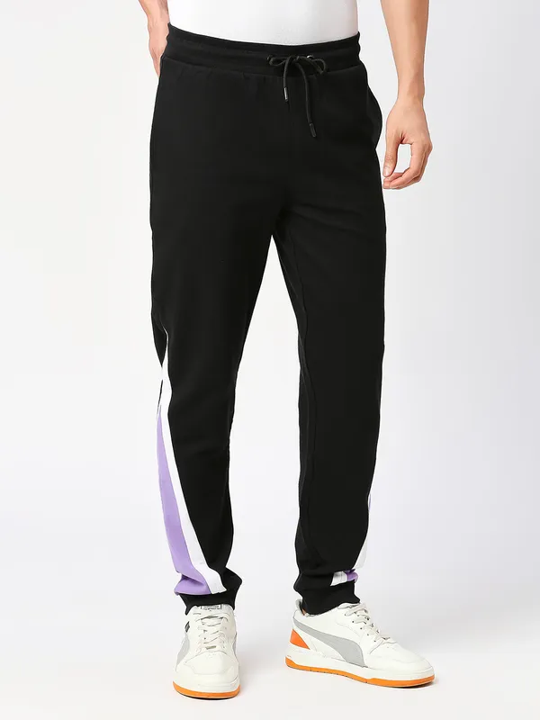Being Human Clothing Men None Track Pant-Jet Black