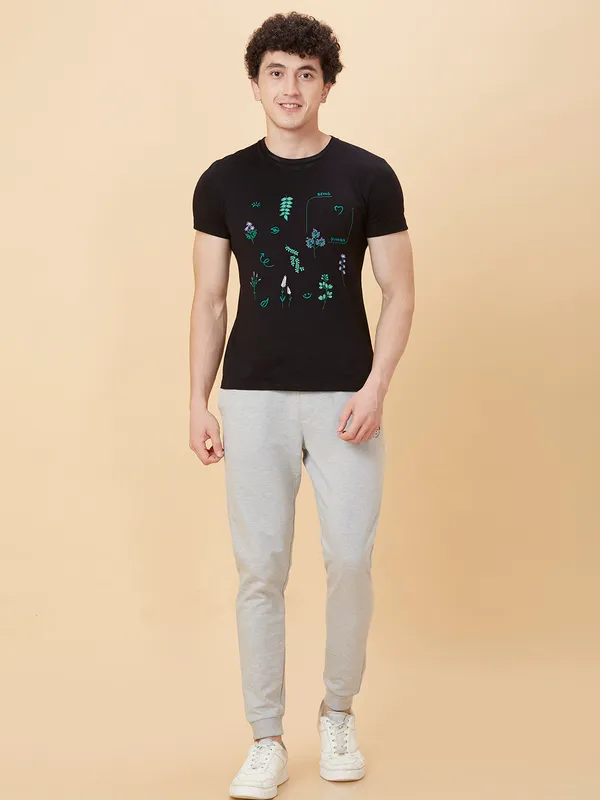 Being Human Clothing Men Regular Fit Track Pant-Grey Melange