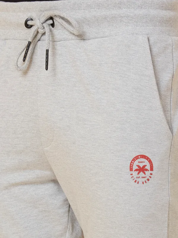 Being Human Clothing Men Regular Fit Track Pant-Grey Melange