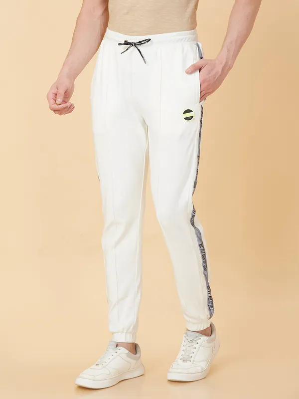 Being Human Clothing Men Regular Fit Track Pant-Snow White