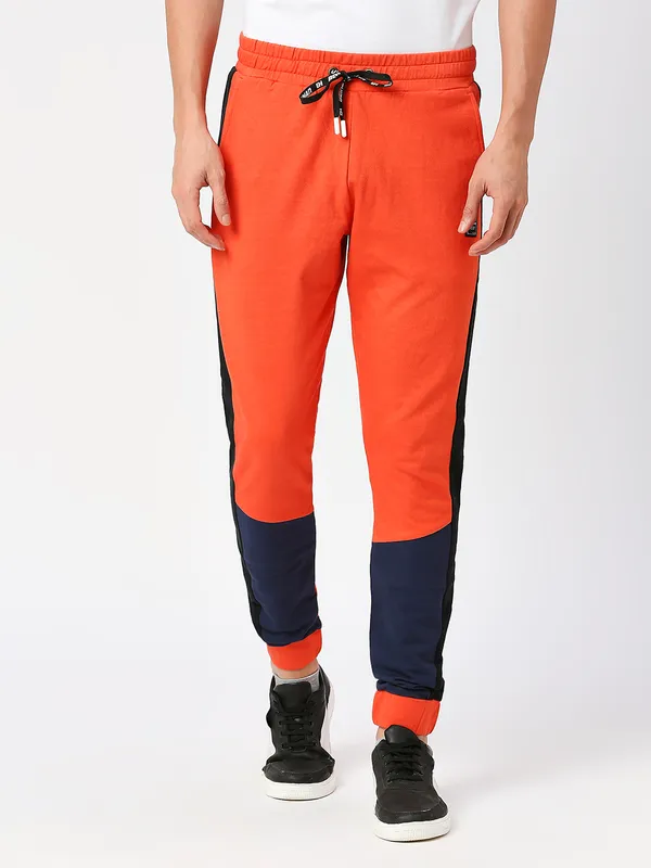 Being Human Clothing Men Regular Fit Track Pant-Orange Com