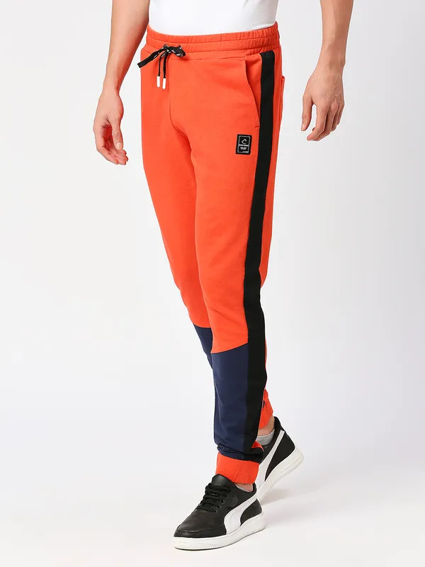 Being Human Clothing Men Regular Fit Track Pant-Orange Com