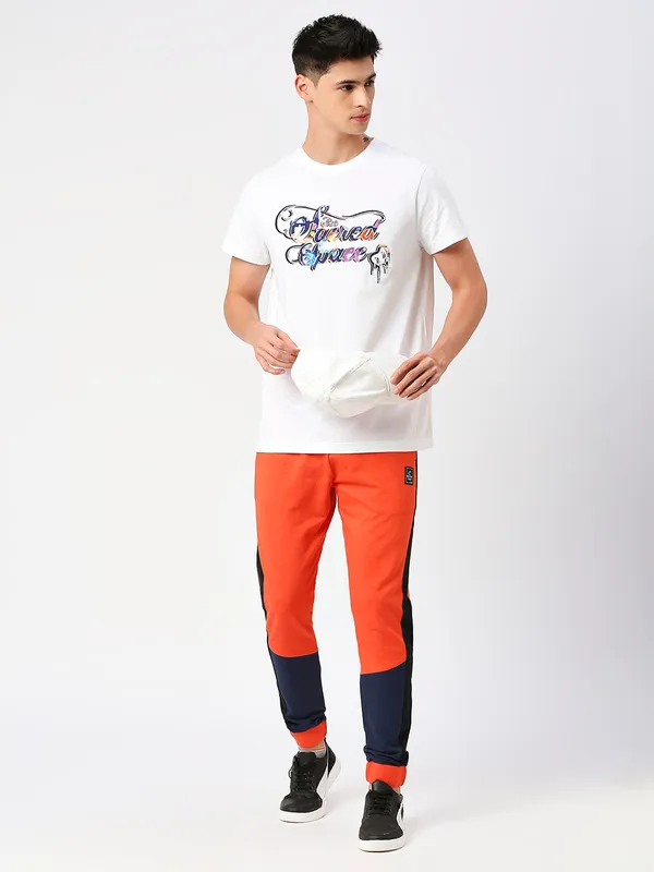 Being Human Clothing Men Regular Fit Track Pant-Orange Com