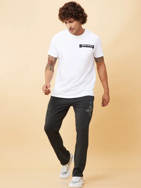 Being Human Clothing Mens-Bottom Track Charcoal